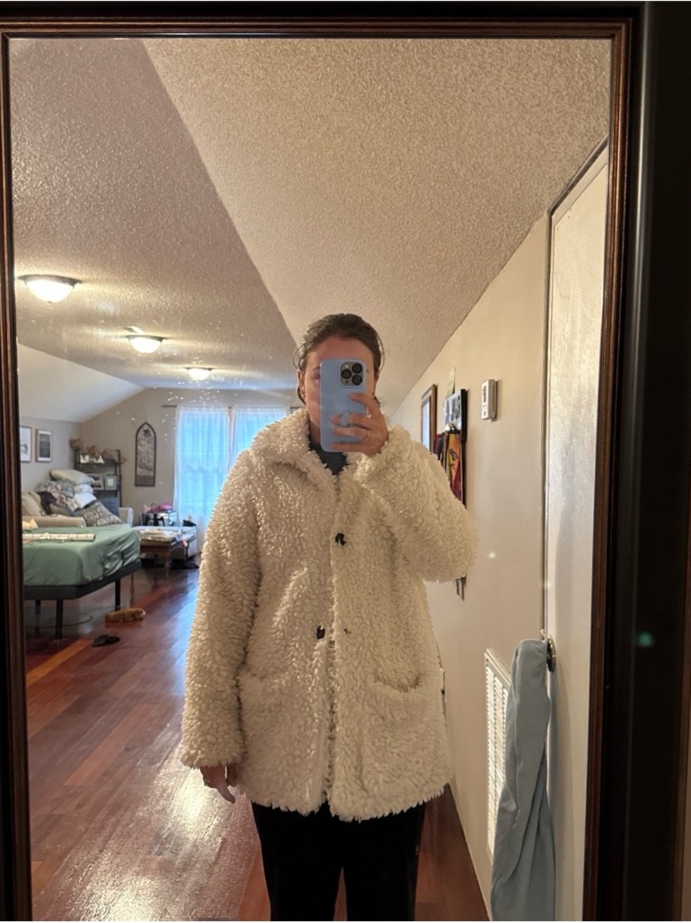 new directions Cream Sherpa Puffer Coat